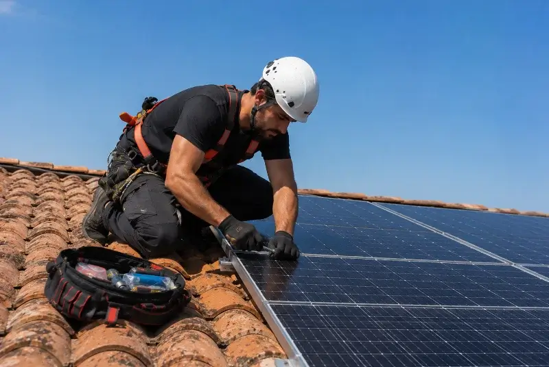 Maintenance et monitoring de panneaux solaires à Chiroubles