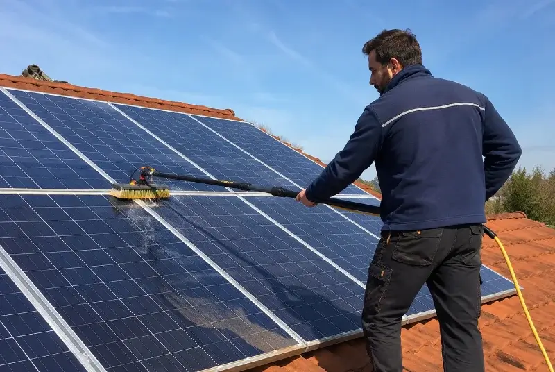 Nettoyage et entretien de panneaux solaires à Chiroubles